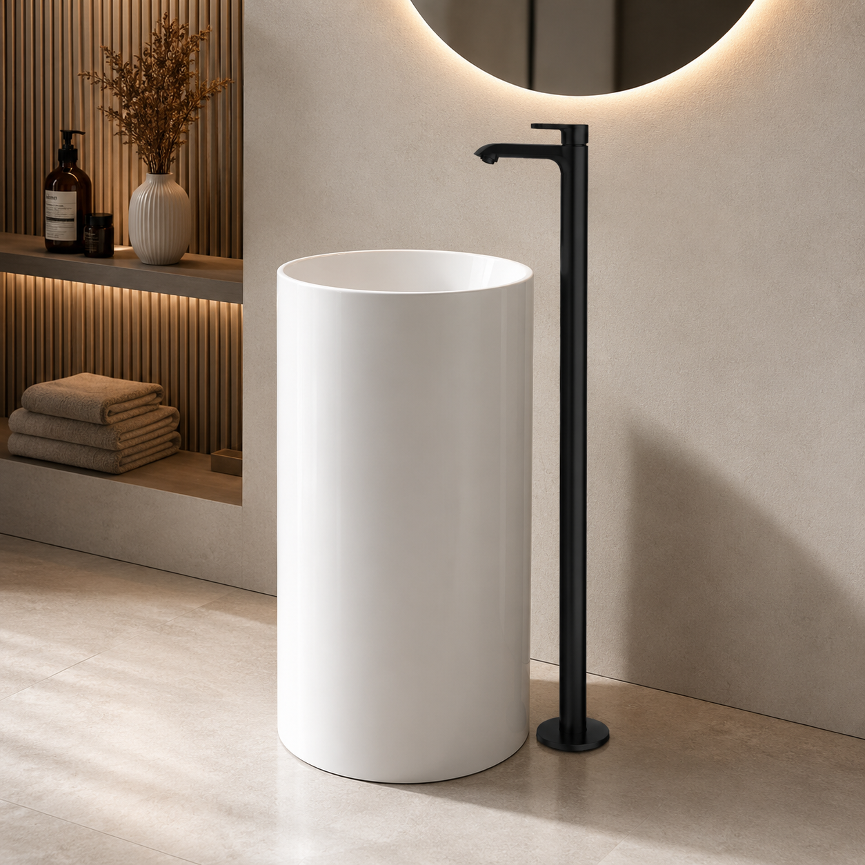 Kludi RAK Passion Floor-Standing Basin Mixer UAE - Matte Black