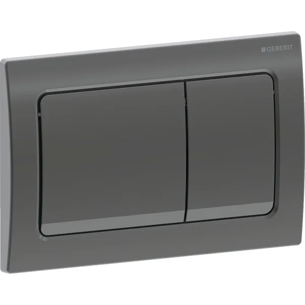 Geberit Alpha01 actuator plate, square black chrome 115055QC1