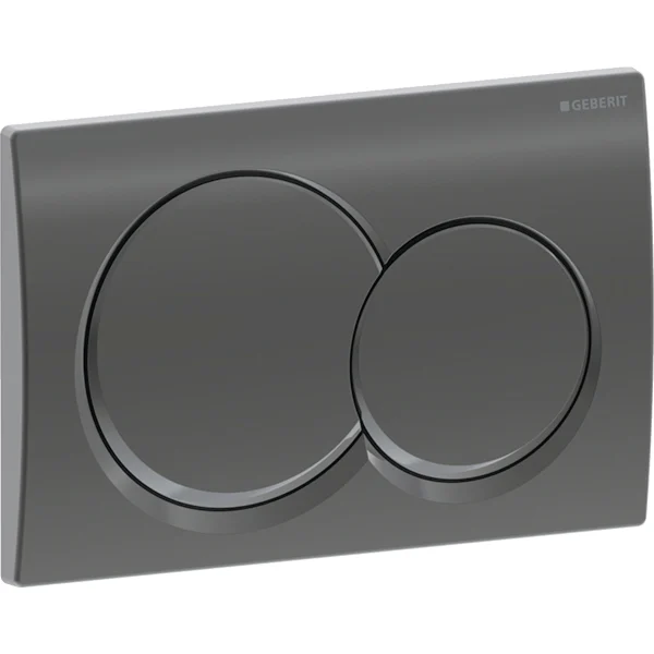 Geberit Alpha01 actuator plate, round black chrome 115035QC1