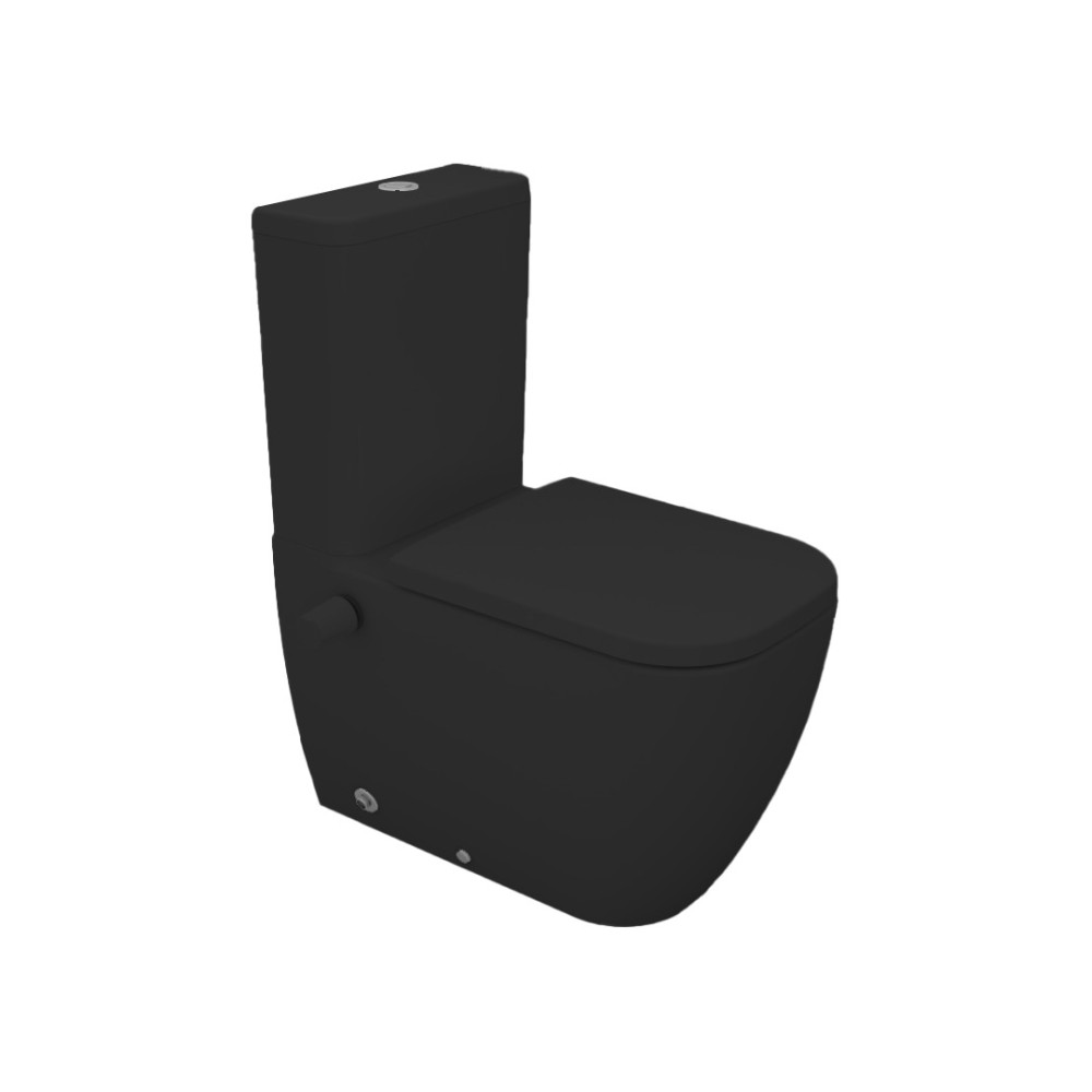 Sanipure Magnus Wall-mounted P Toilet seat Matte Black 2108490978