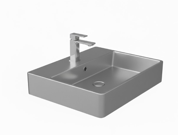 Sanipure Kepler Over Top Washbasin 47 × 60 cm Matte Grey 0419605900
