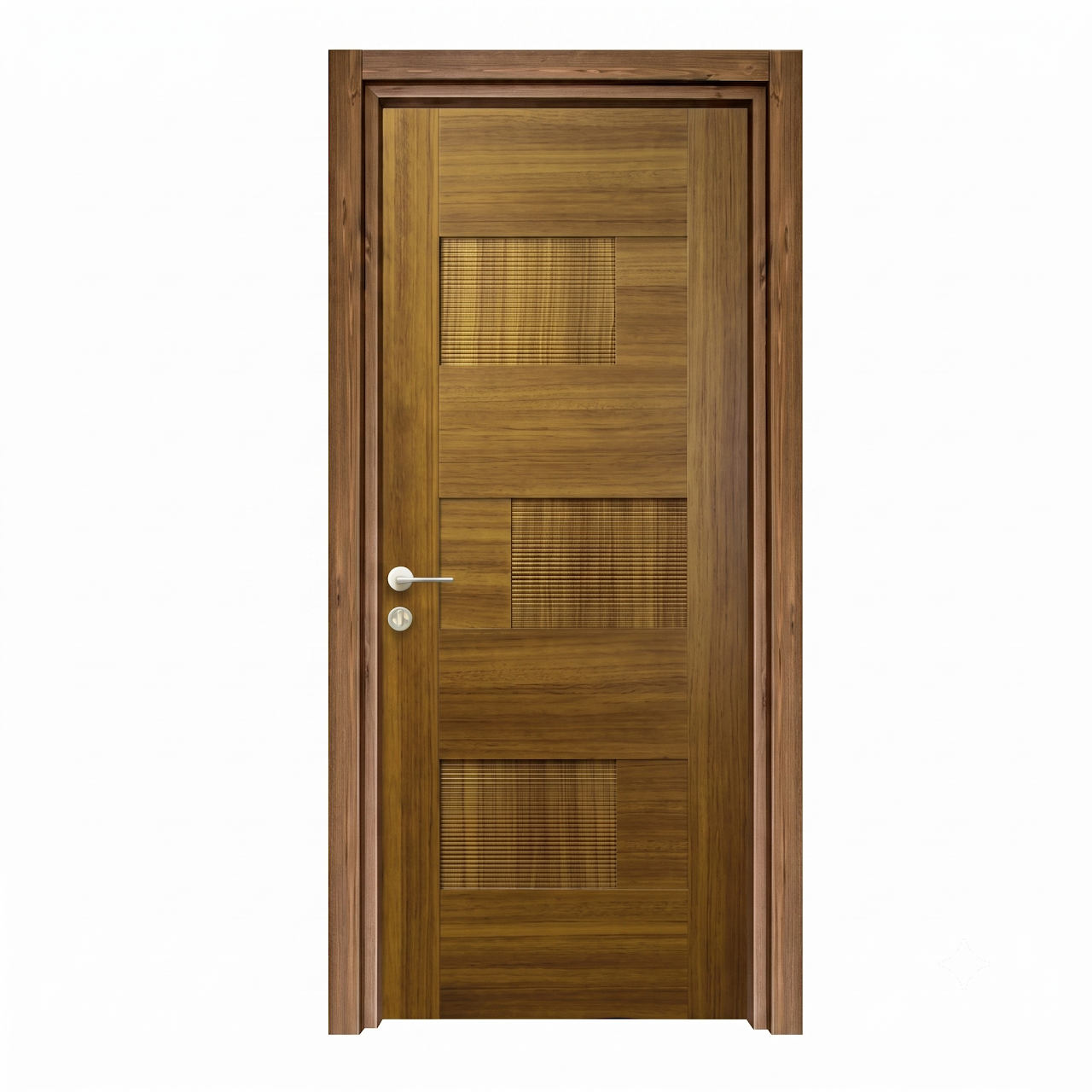 ELW باب غرفه UK 3-903 PVC حلق اكريليك 90 × 215 سم دارك بيج 209 بالاكسسوار