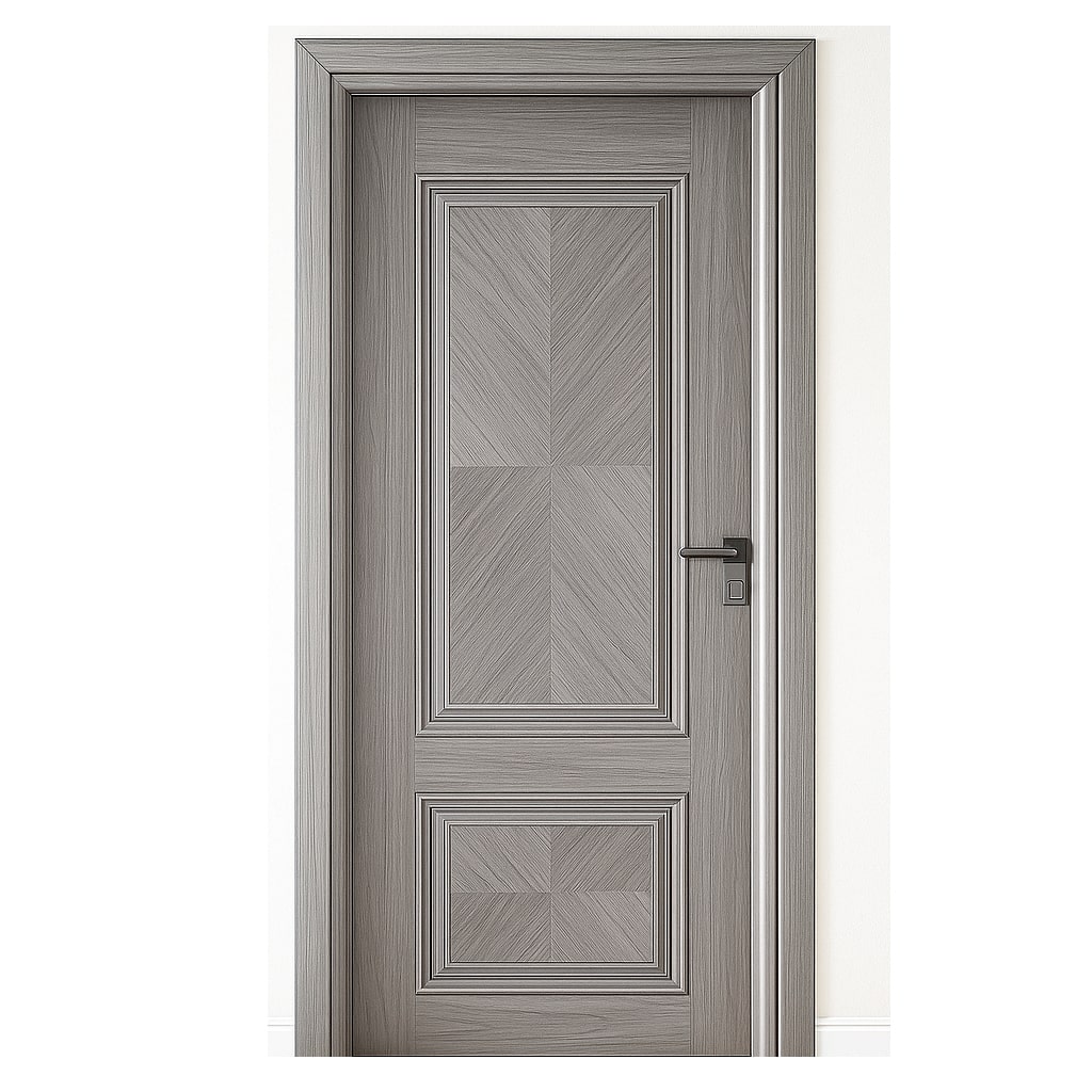 ELW Bathroom Door 80 × 215 cm Grey with Accessories 1045