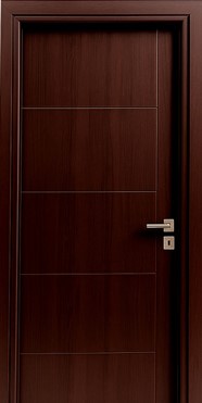 ELW باب حمام Laminate 201 PVC حلق اكريليك 80 × 215 سم بنى 212 بالاكسسوار