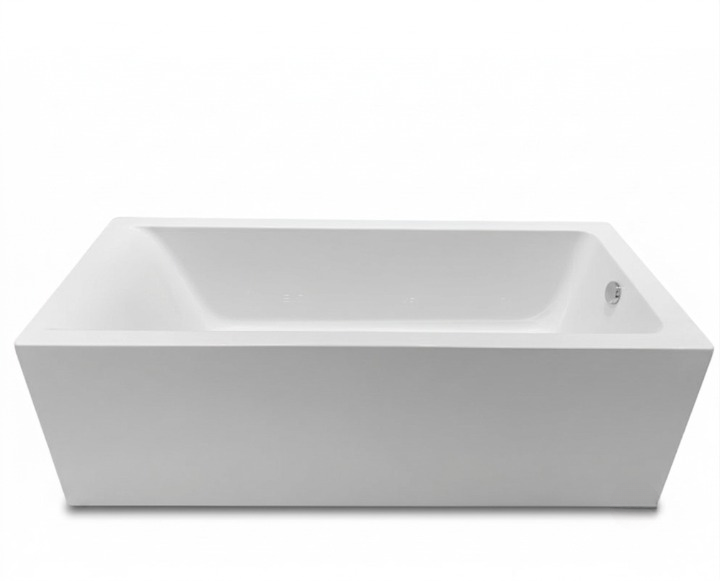 Kevano Solid seamless bathtub left-hand 170 x 70 cm white with waste