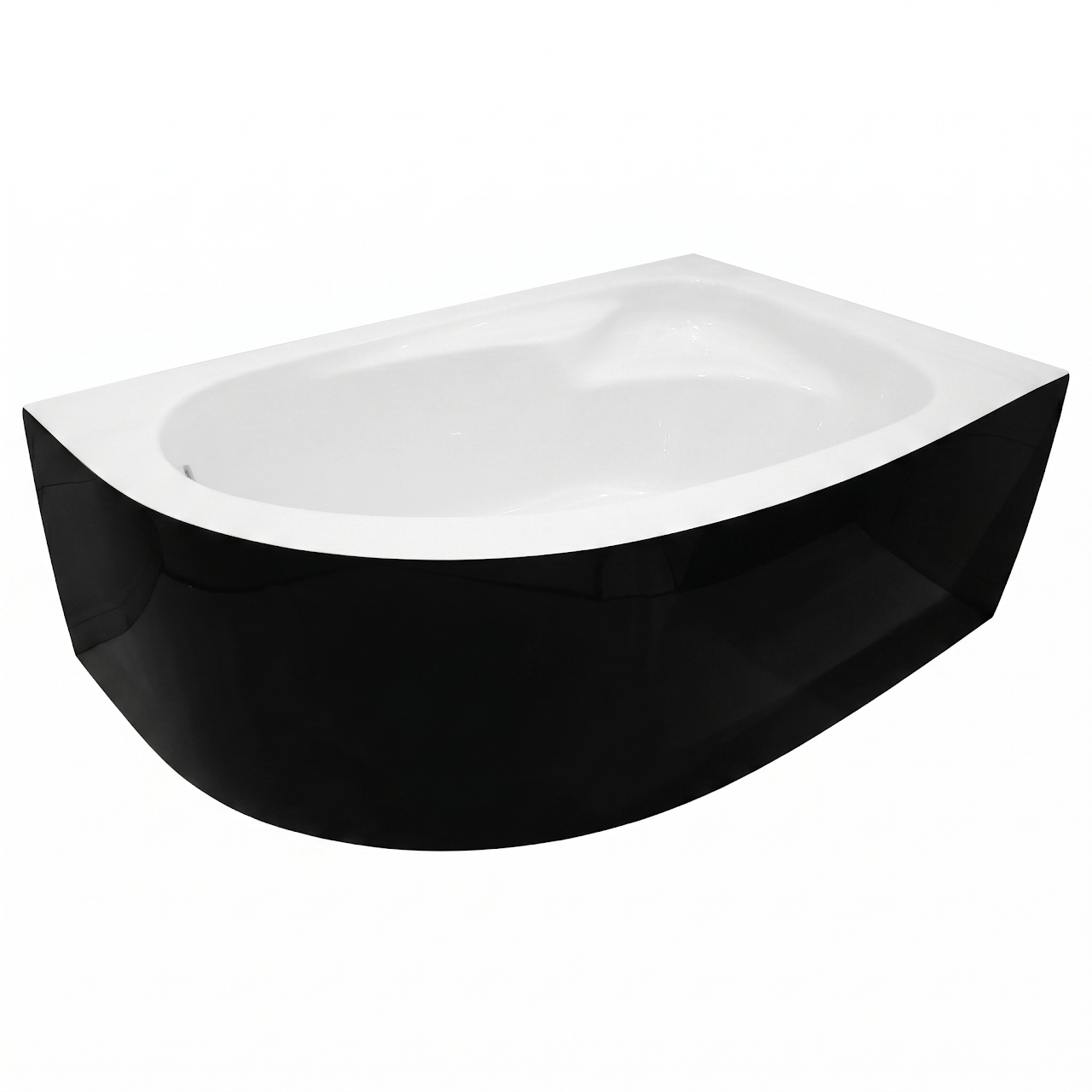 Rovety Bnana Seamless Surf Bathtub Right 160 x 90 cm - Black