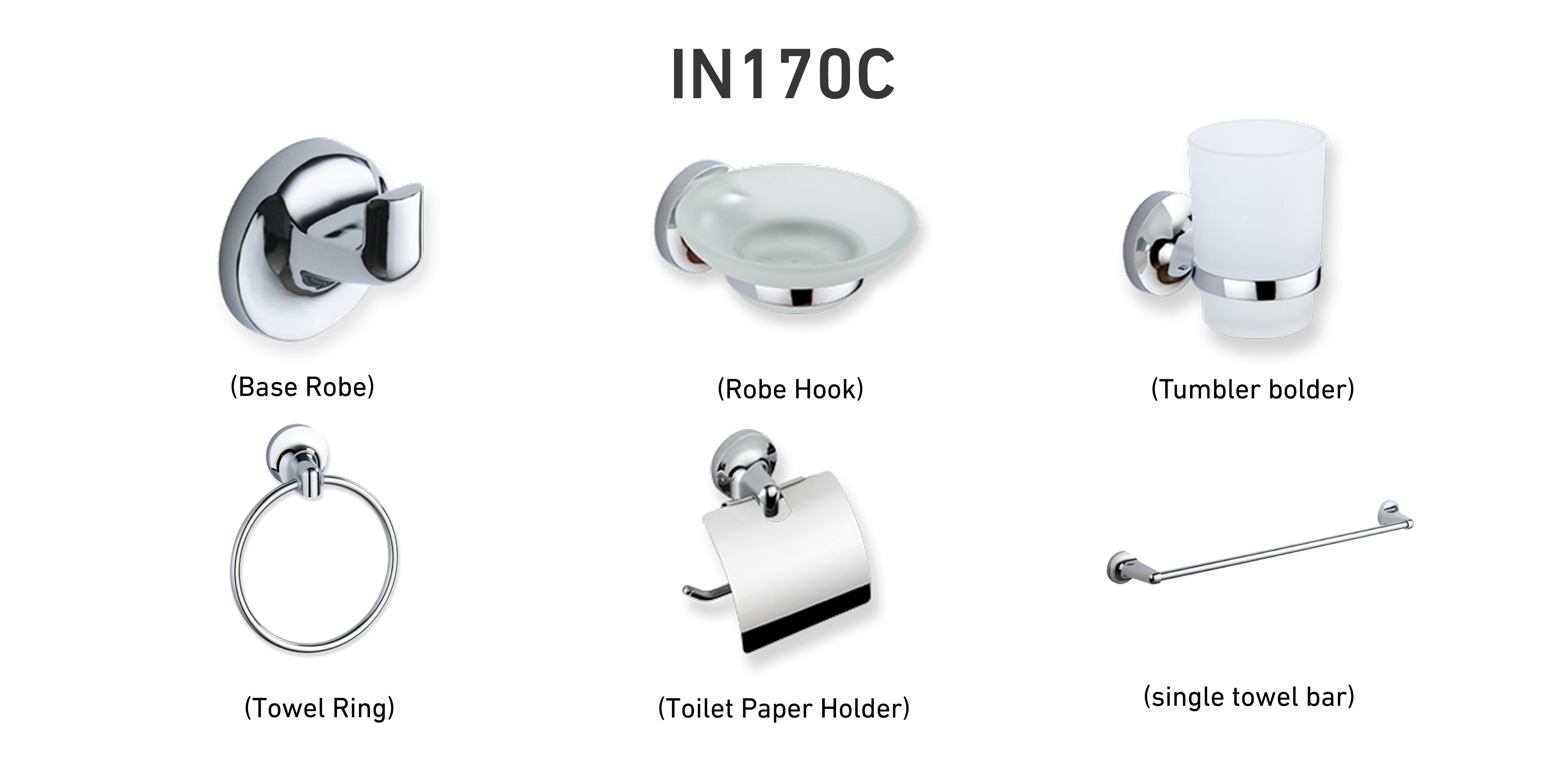 Infinity accessories, Set of 6 Chrome Pieces IN 170B ECO