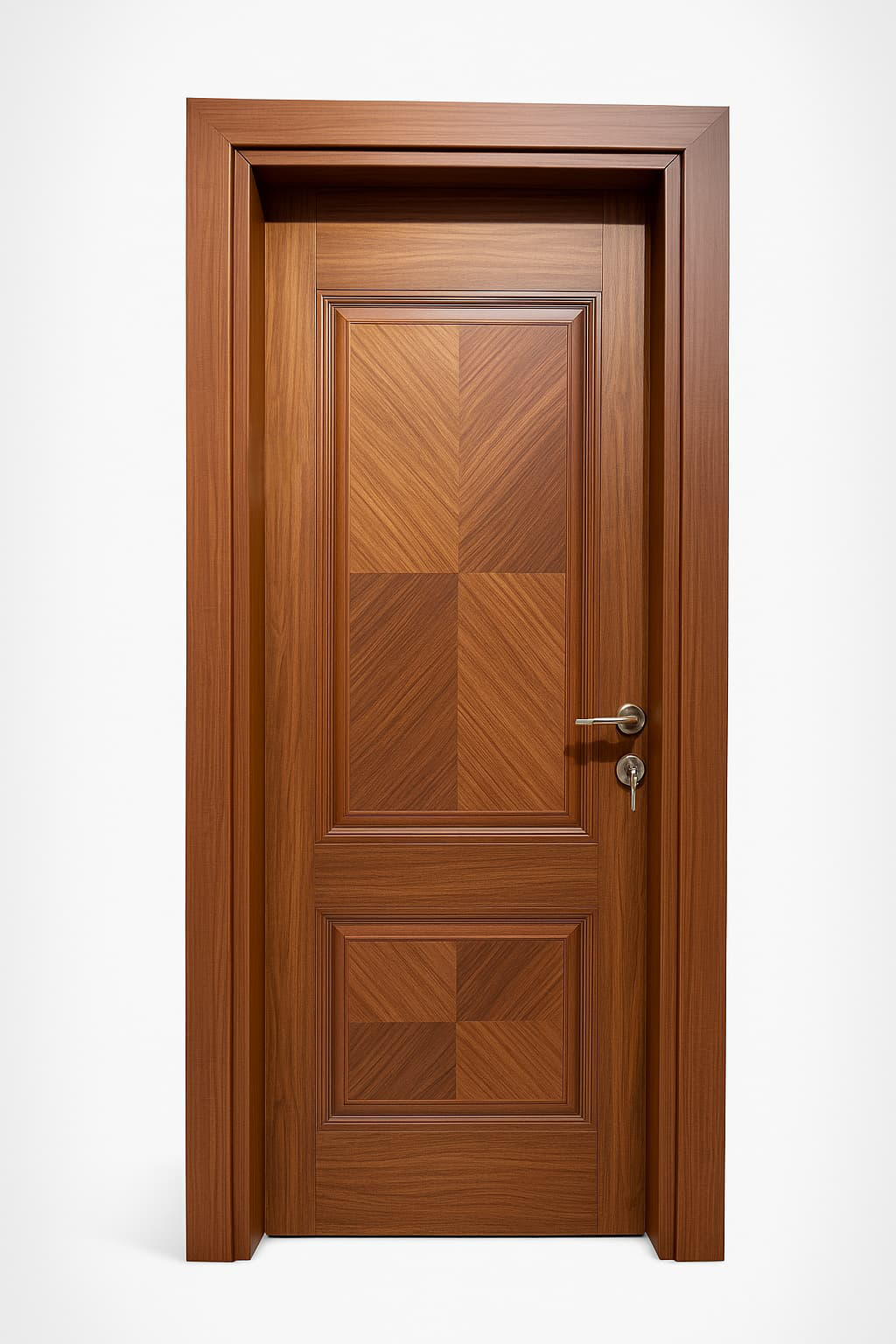 ELW باب حمام Laminate 1045 حلق اكريليك 80 × 215 سم بنى بالاكسسوار