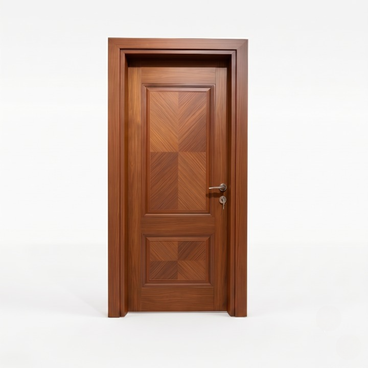 ELW باب غرفه Laminate 1045 حلق اكريليك 90 × 215 سم بنى بالاكسسوار