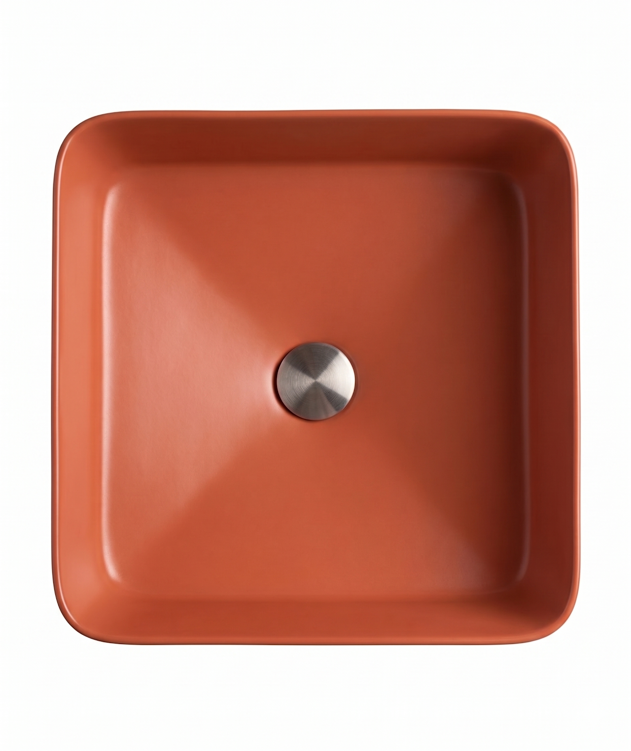 Sarreguemines Dinan Over Top Washbasin 40 cm Rouge Eclat