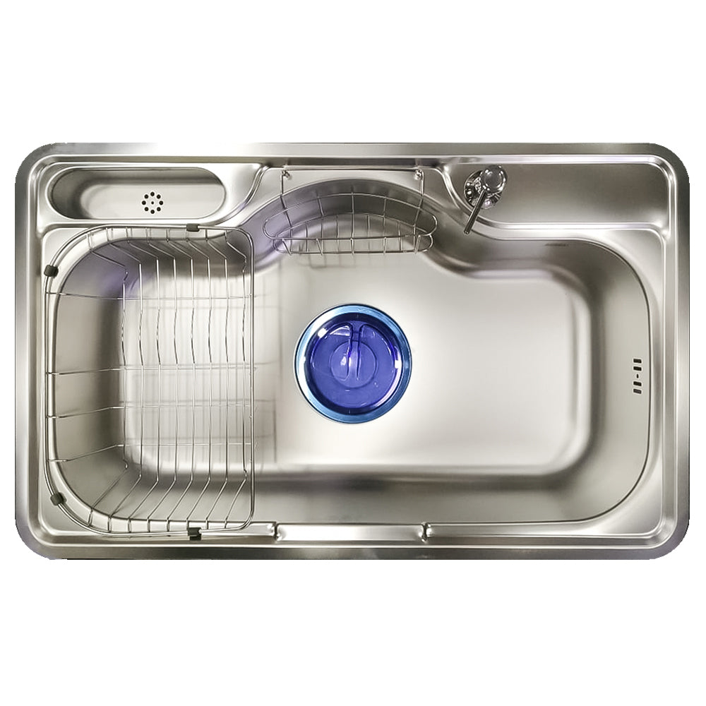 Korina Kitchen Sink NJIS 750PF Korean 48 x 75 cm Flat 0.7 mm with Accessories and Drain PUR