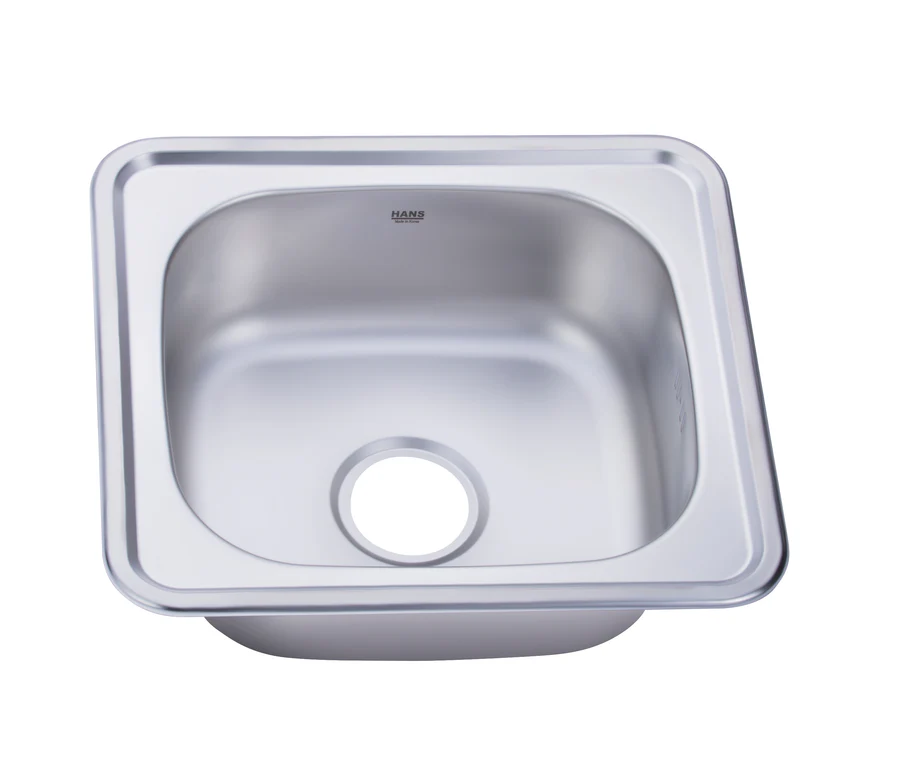 Hans Kitchen Sink 43 × 48 cm With Drain Chrome ISS 480