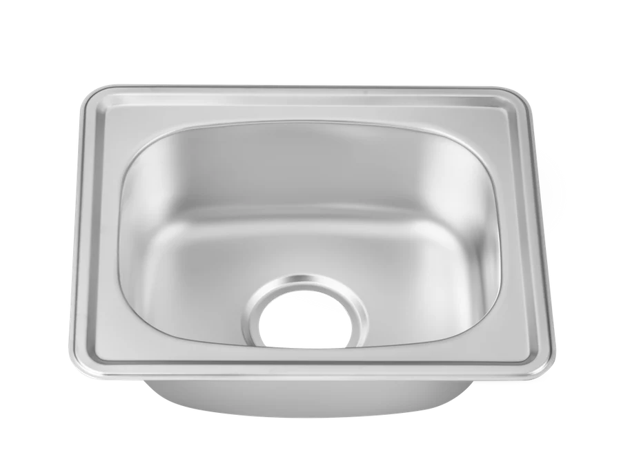Hans Kitchen Sink 35 × 43 cm With Drain Chrome CS 270