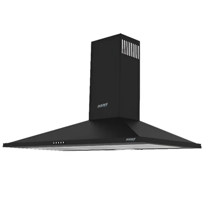 Hans Vento kitchen hood with a suction power of 800 m3/h, 3 speeds, 90 cm, black, Turkish