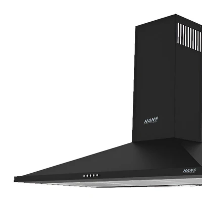 Hans Vento kitchen hood with a suction power of 800 m3/h, 3 speeds, 90 cm, black, Turkish