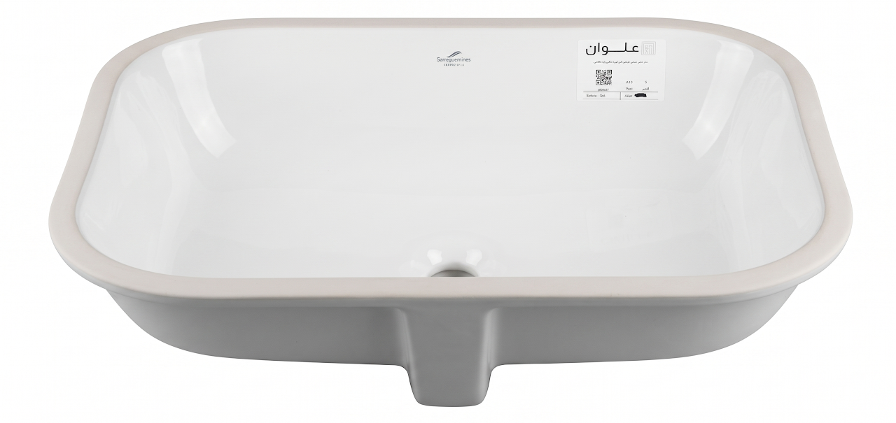 Sarreguemines Plato Under Top Washbasin 60 cm White
