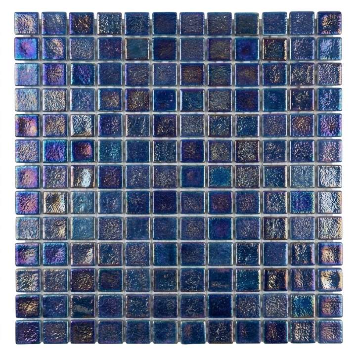 Euro Arab Spanish Sheet Pearl 100 DOT Swimming Pool Mosaic 31.5 × 46 cm - Dark Blue 2.0286