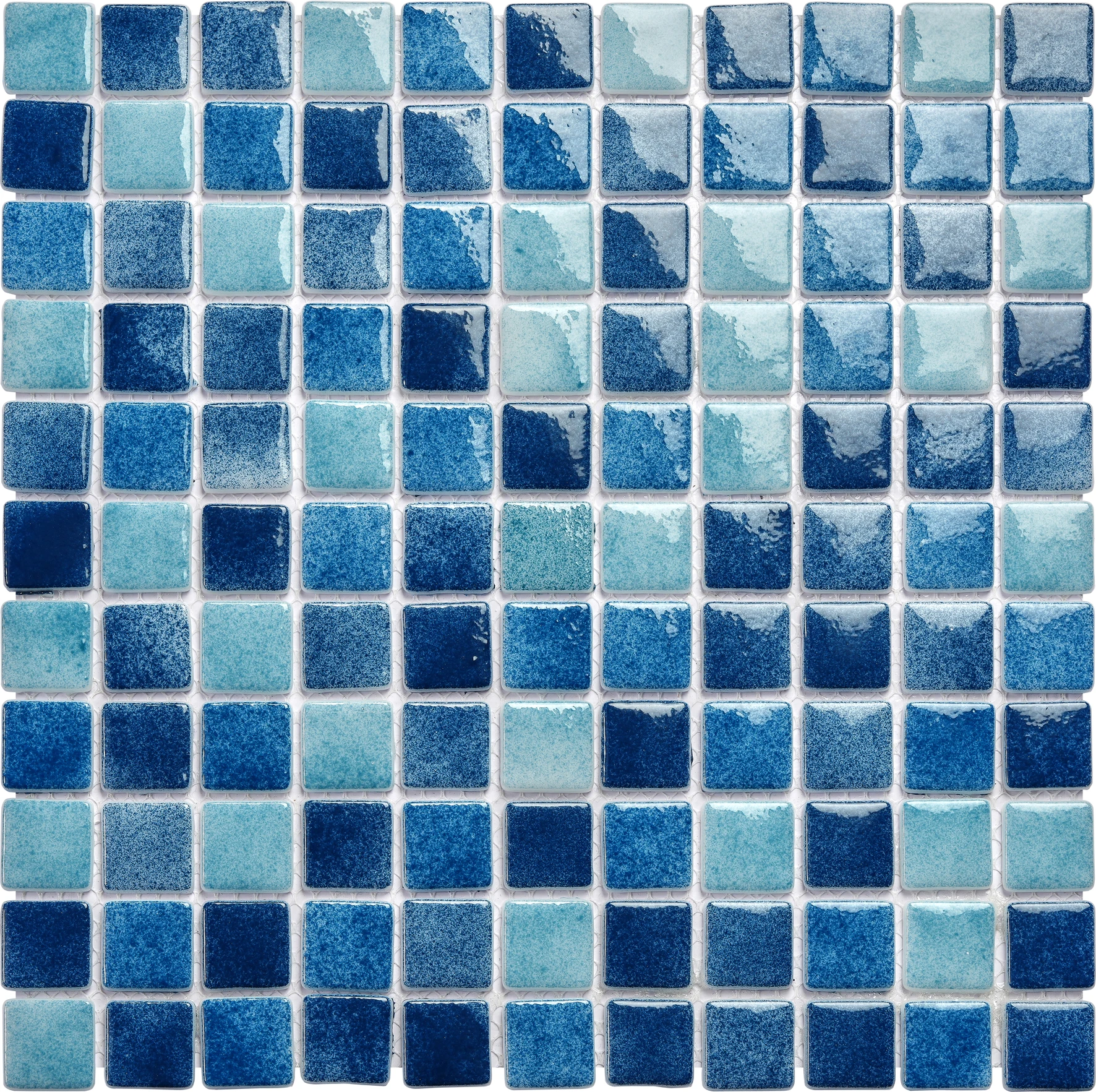 Euro Arab Spanish Sheet Orbic Swimming Pool Mix Mosaic 31.5 × 46 cm - Blue 2.0286