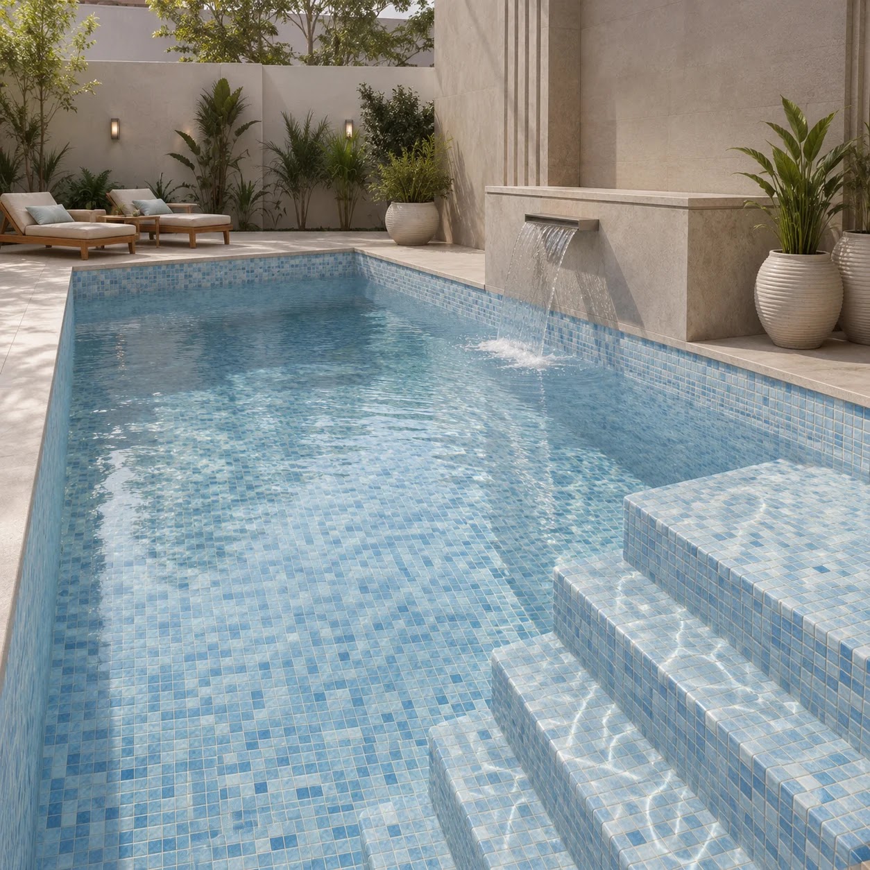 Euro Arab Spanish Sheet Balin DOT Swimming Pool Mosaic 31.5 × 46 cm - Light Blue 2.0286