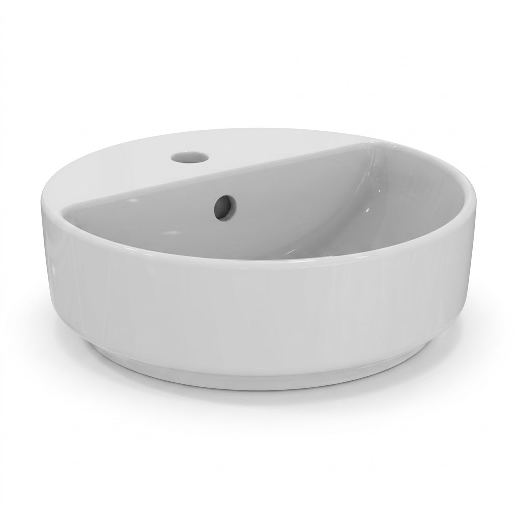 Ideal Standard iLife Over Top Circular Washbasin with Overflow & Tap Hole 40 cm White G 573501