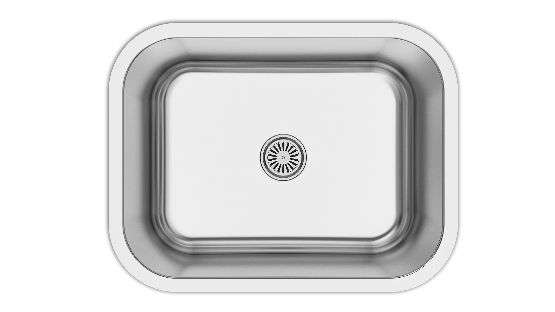 Asil Kitchen Sink AS 350 - 46 × 59 cm Flat 1 mm With Accessory And Drain Chrome