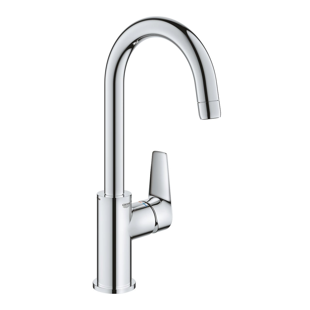 Grohe BauEdge High Basin Mixer with Pop-up Waste Chrome 23911001
