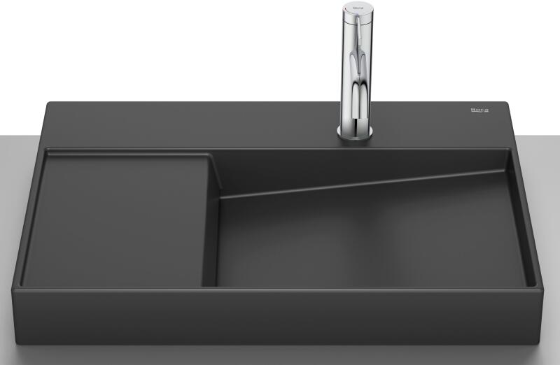 Roca Horizon Overlay Over Top Washbasin with Tap Hole 42 × 60 cm Matte Black A32727408B