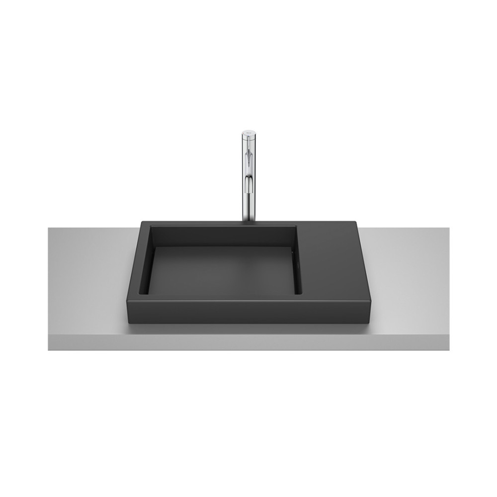 Roca Horizon Skyline Over Top Washbasin 38 × 60 cm Matte Black A32727508B