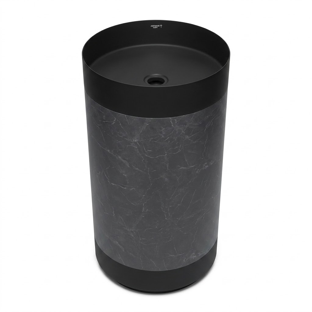 Nathali Floor-standing Basin marble black stainless 4 pieces 026