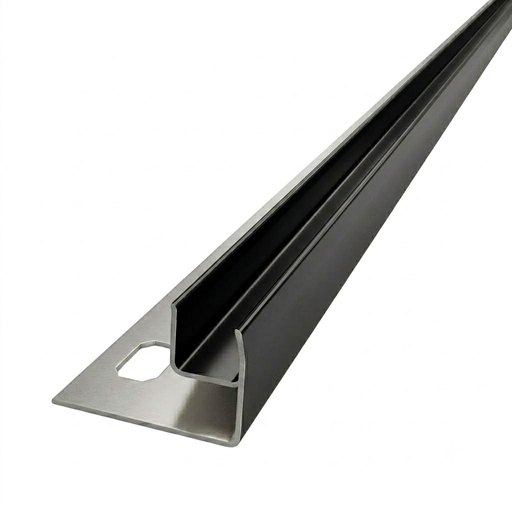 Rox Steel Stick Shape for Shower Cabin, 10mm x 12mm x 270cm - Black