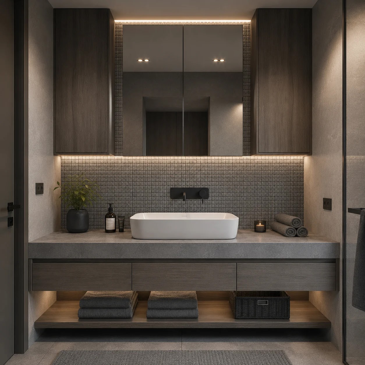 Beroia Chinese Aluminum Sheet Night Paris 202 Mosaic 30 × 30 cm - Grey