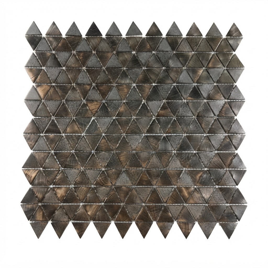 Beroia Chinese Aluminum Sheet Night Paris 506 Mosaic 30.2 × 31.7 cm - Grey × Brown