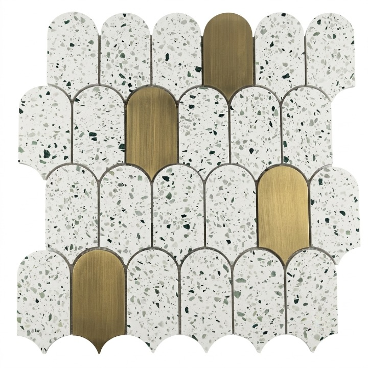 Beroia Chinese Artificial Marble Sheet Venice 301 Mosaic 31.5 × 34.5 cm