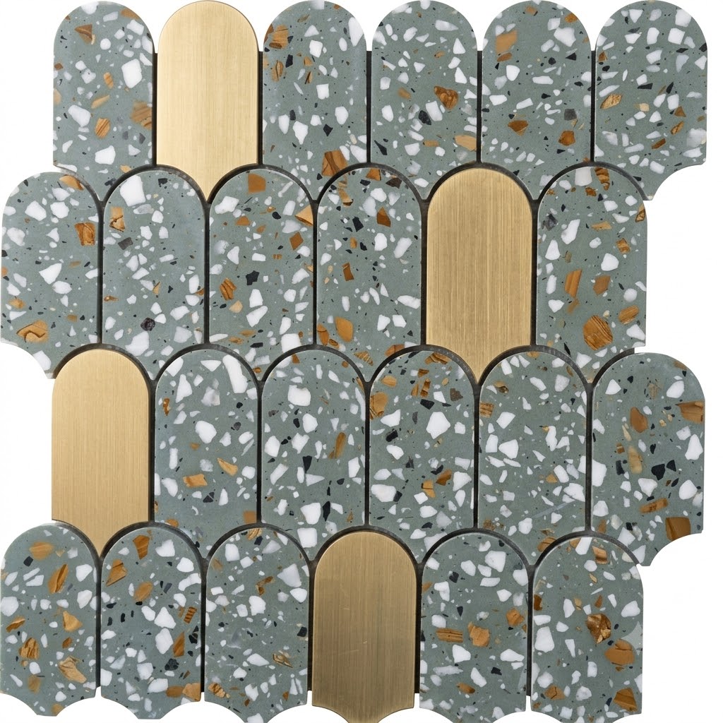 Beroia Chinese Artificial Marble Sheet Venice 305 Mosaic 31.5 × 34.5 cm