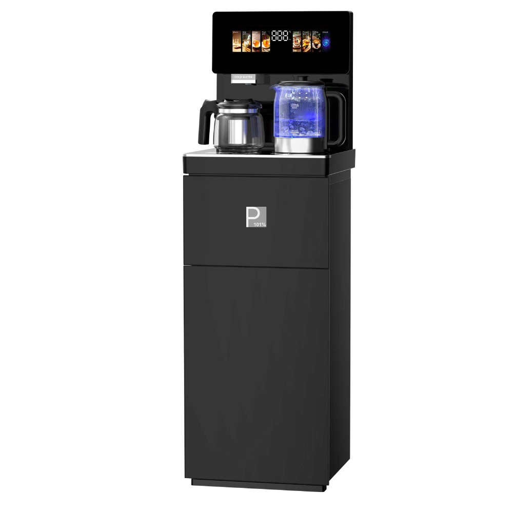 Purity Water Dispenser with Built-In Tea Bar, 7 Touch Programs & Remote Control - Black