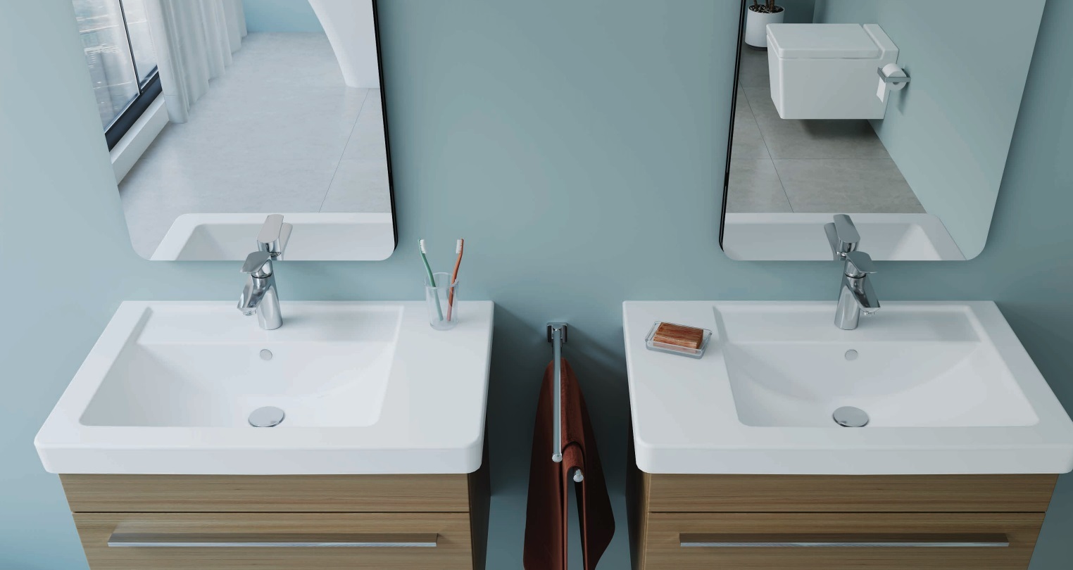Sanipure Icarus Furniture Washbasin left 49 x 75 Cm White 0456750000