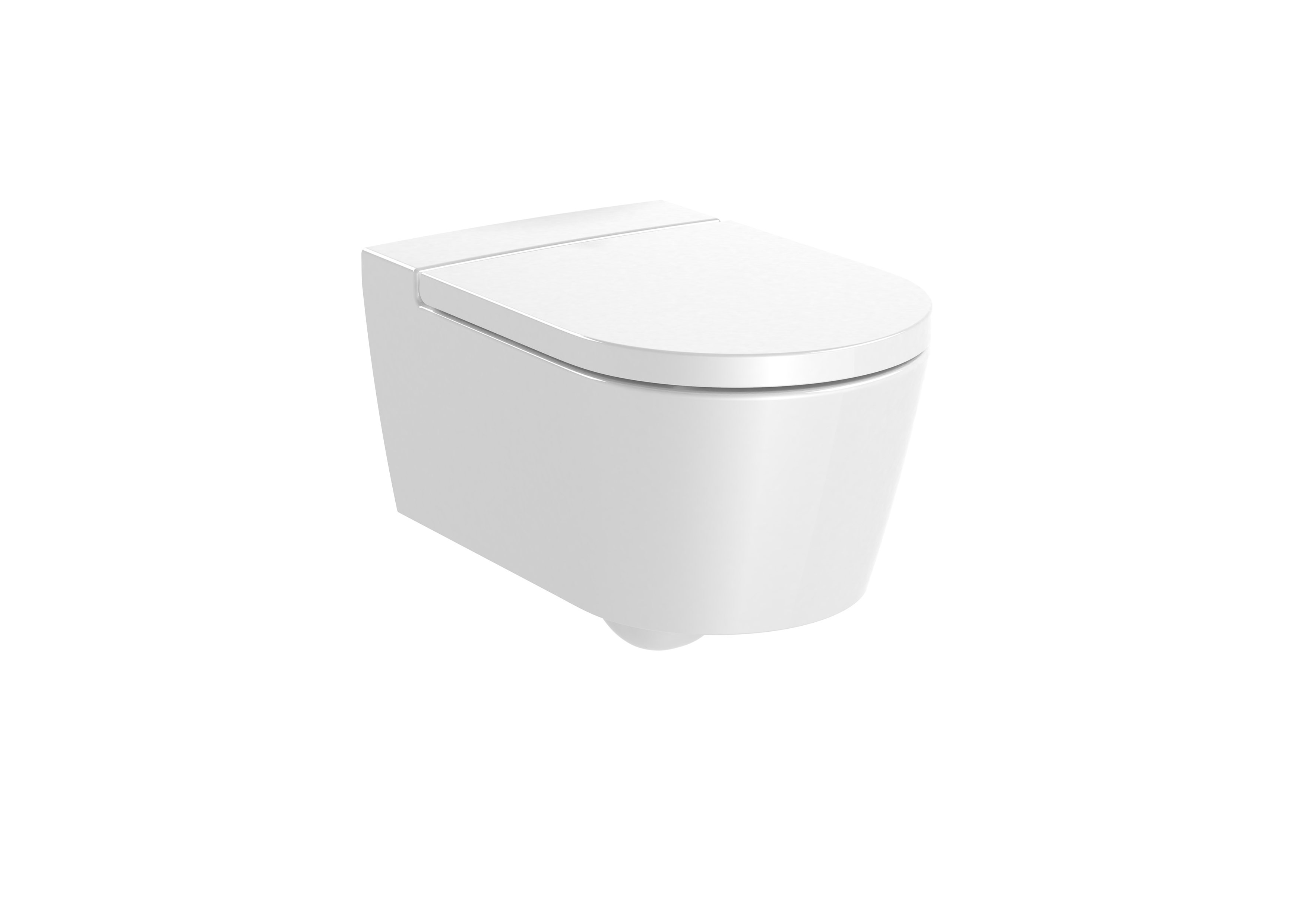Roca Inspira ROUND - Vitreous china Rimless wall-hung WC with horizontal outlet White A34652E000