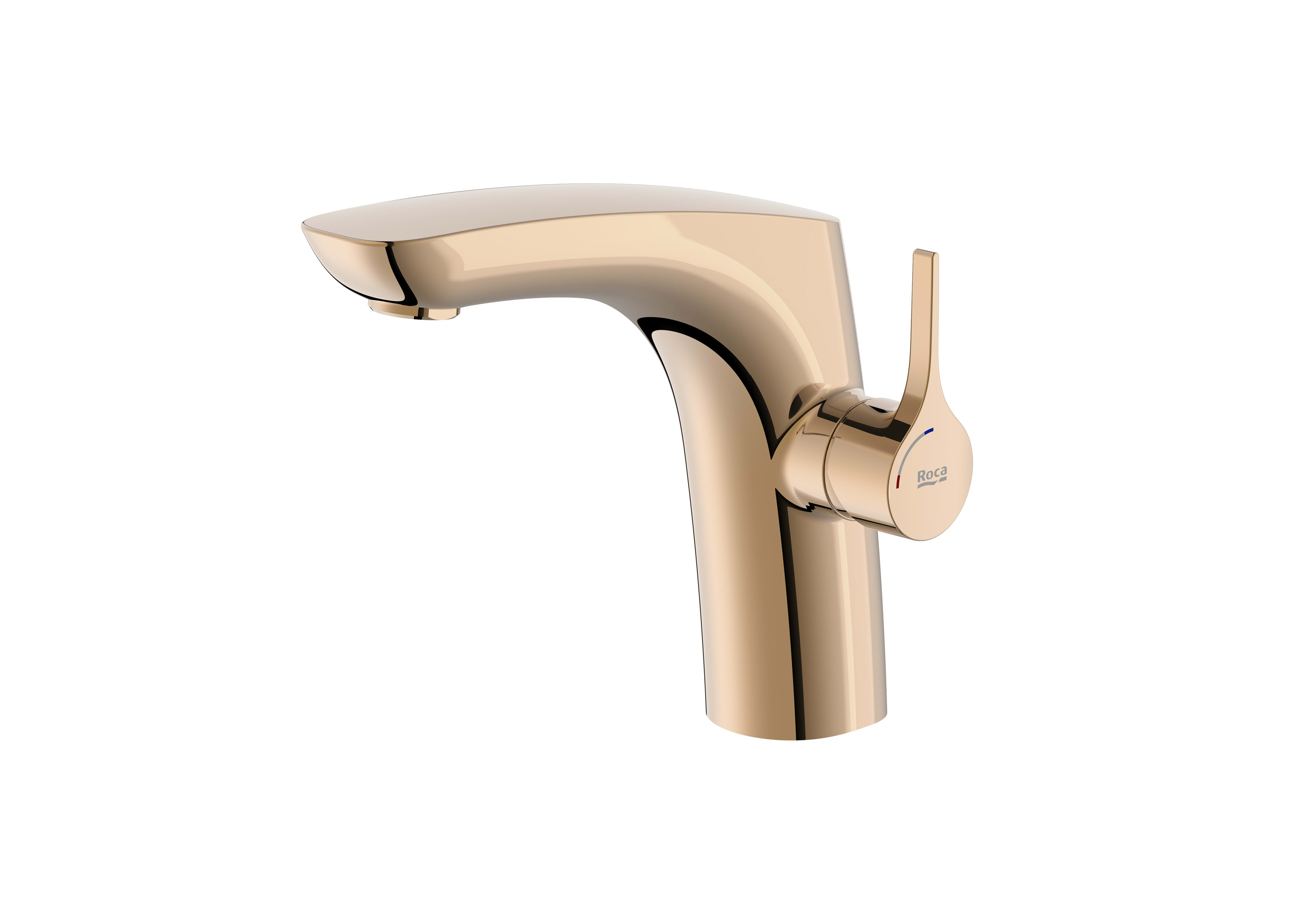 Roca Insignia Short Basin Mixer - Glossy Rose Gold