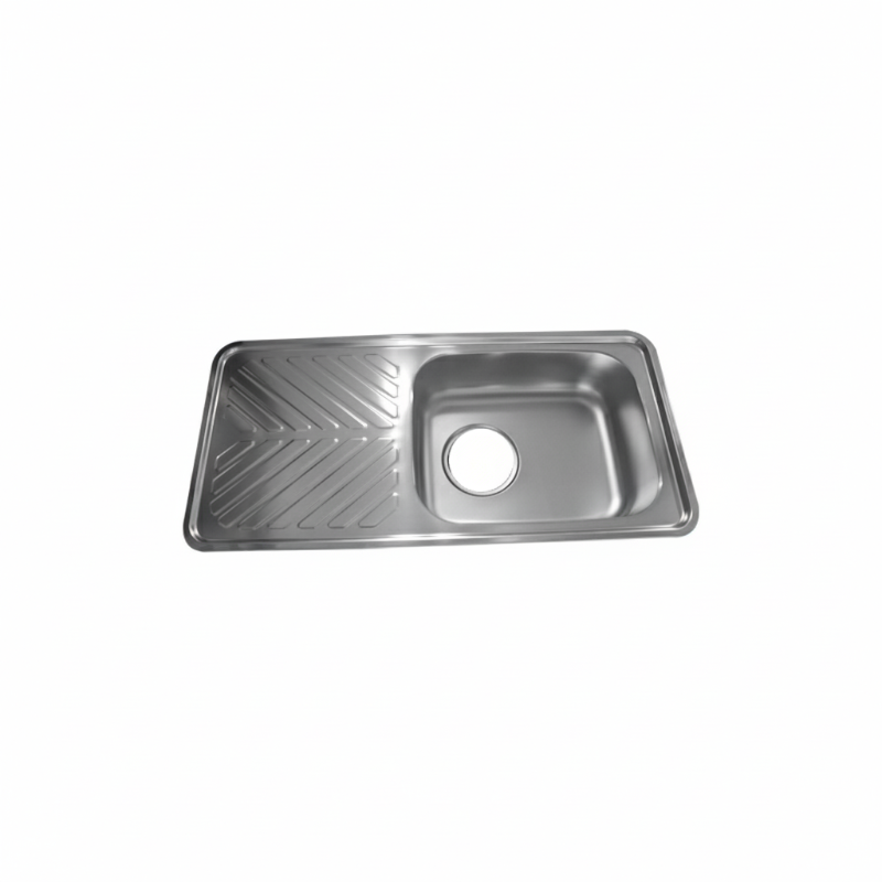 Hans Kitchen Sink 100 × 48 cm With Drain Chrome ISS 1000