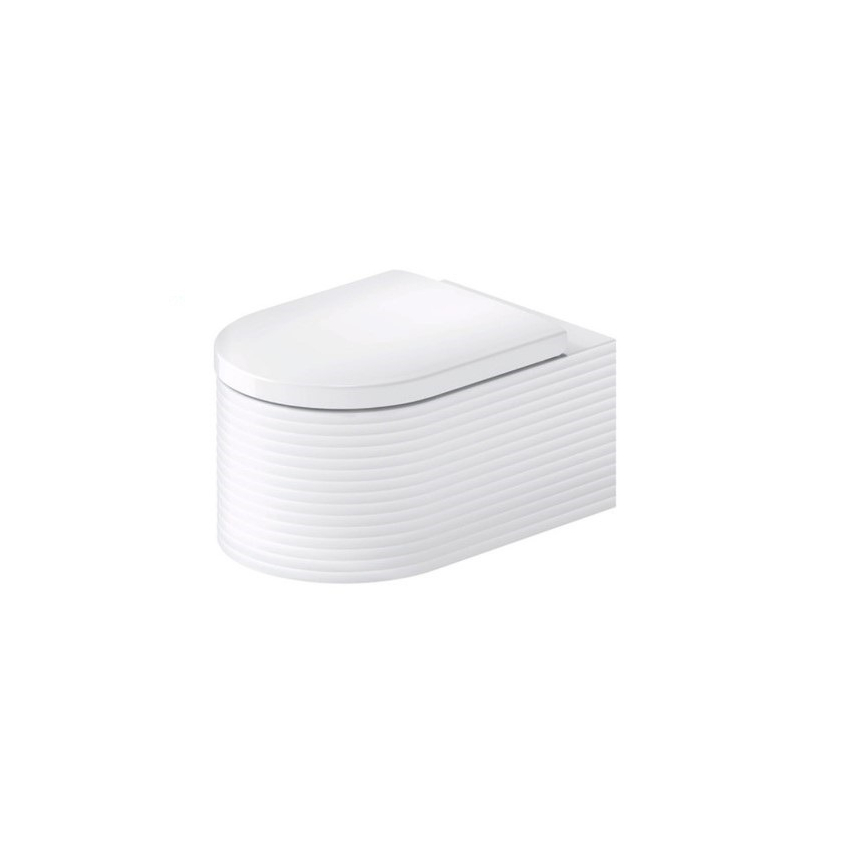 Duravit Millio Wall-hanging toilet Matte White, Ribbed 250549FF75