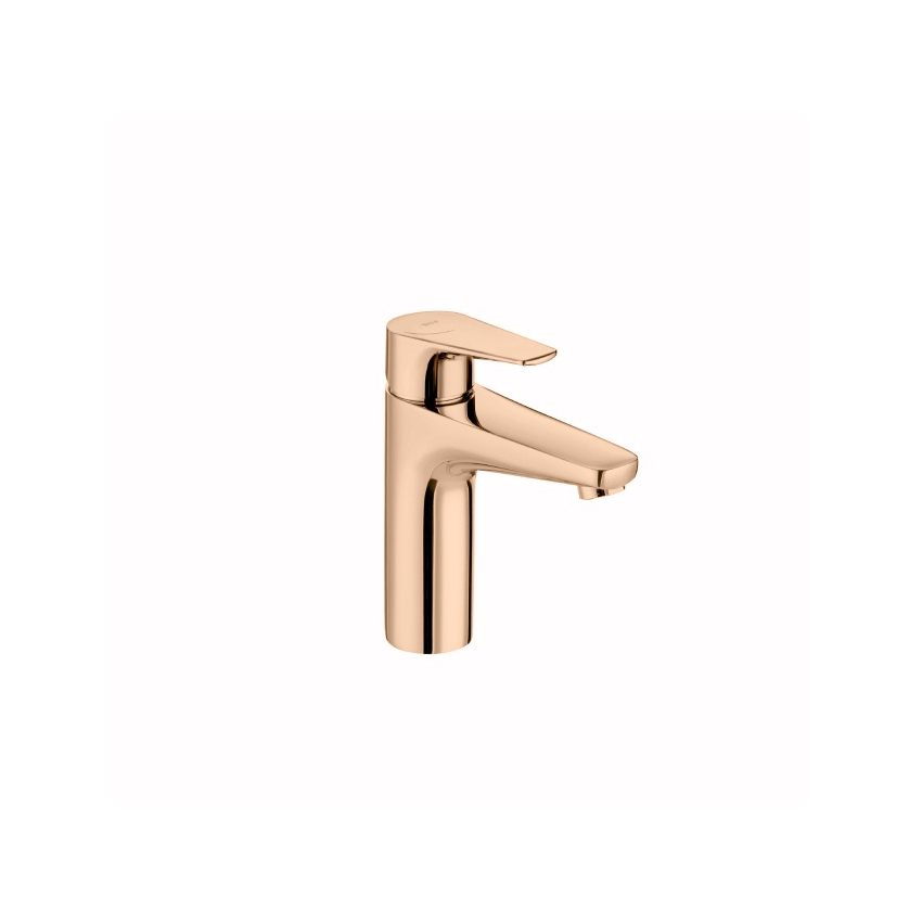 Roca Atlas Medium Basin Mixer - Glossy Rose Gold